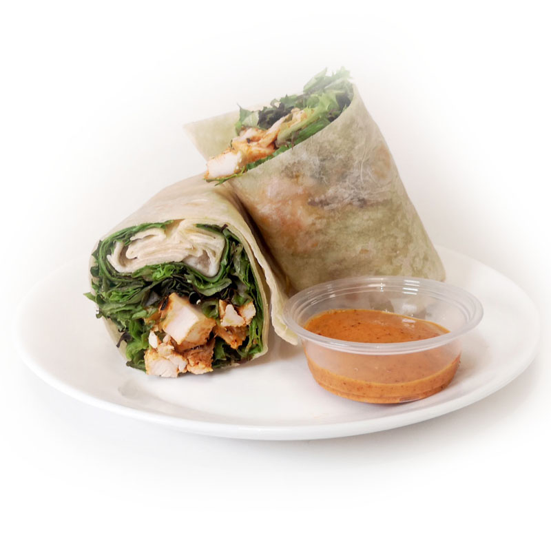 Wrap au poulet grillé avec mayonnaise épicée