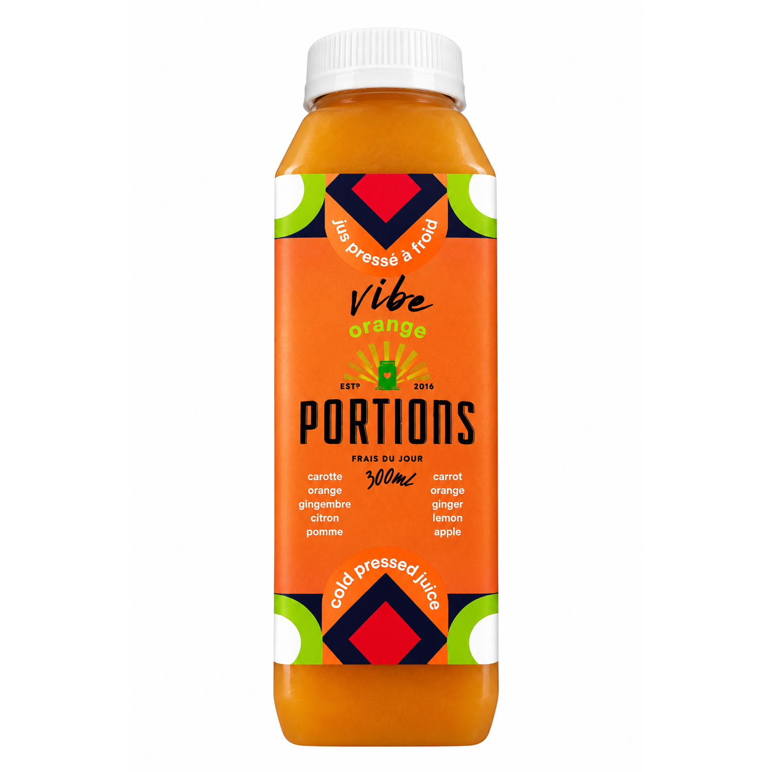 Portions Jus pressés a la froid Orange